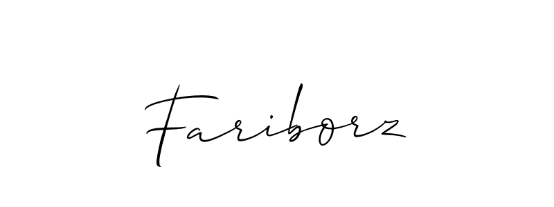 Also we have Fariborz name is the best signature style. Create professional handwritten signature collection using Allison_Script autograph style. Fariborz signature style 2 images and pictures png