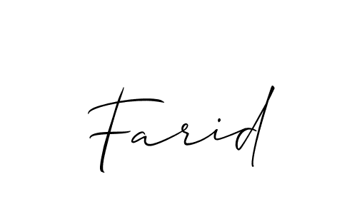 Farid stylish signature style. Best Handwritten Sign (Allison_Script) for my name. Handwritten Signature Collection Ideas for my name Farid. Farid signature style 2 images and pictures png