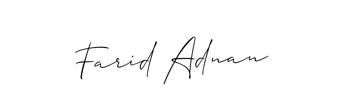 How to make Farid Adnan signature? Allison_Script is a professional autograph style. Create handwritten signature for Farid Adnan name. Farid Adnan signature style 2 images and pictures png