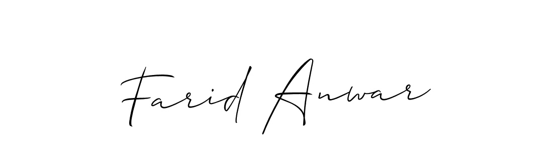 Design your own signature with our free online signature maker. With this signature software, you can create a handwritten (Allison_Script) signature for name Farid Anwar. Farid Anwar signature style 2 images and pictures png