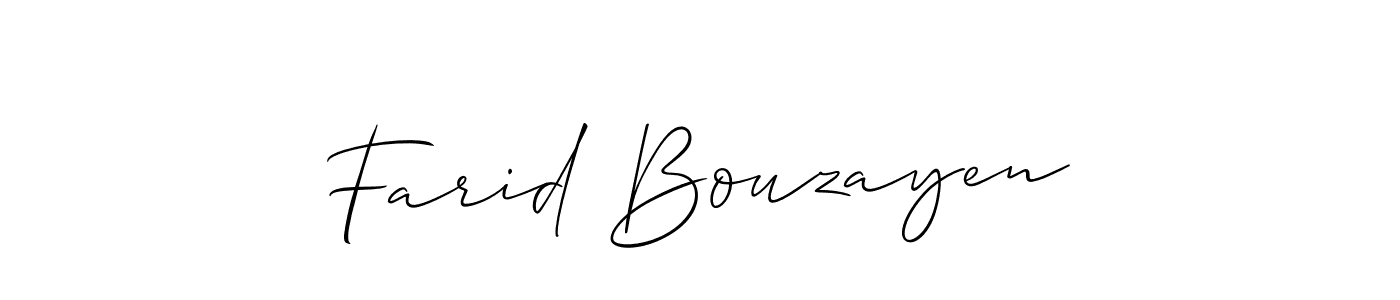 Farid Bouzayen stylish signature style. Best Handwritten Sign (Allison_Script) for my name. Handwritten Signature Collection Ideas for my name Farid Bouzayen. Farid Bouzayen signature style 2 images and pictures png
