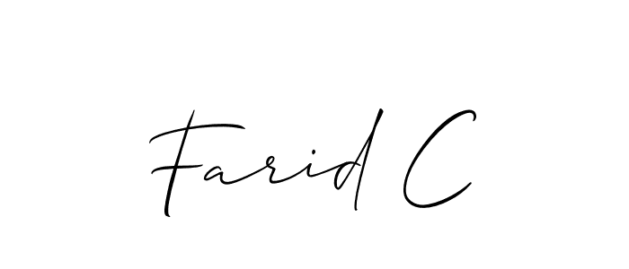 Once you've used our free online signature maker to create your best signature Allison_Script style, it's time to enjoy all of the benefits that Farid C name signing documents. Farid C signature style 2 images and pictures png