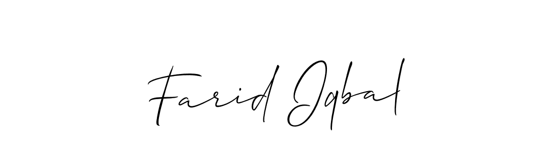 It looks lik you need a new signature style for name Farid Iqbal. Design unique handwritten (Allison_Script) signature with our free signature maker in just a few clicks. Farid Iqbal signature style 2 images and pictures png