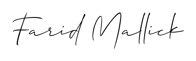 Create an unforgettable impression when signing with Farid Mallick name styled in Allison_Script typography. 100% free online generator. Farid Mallick signature style 2 images and pictures png
