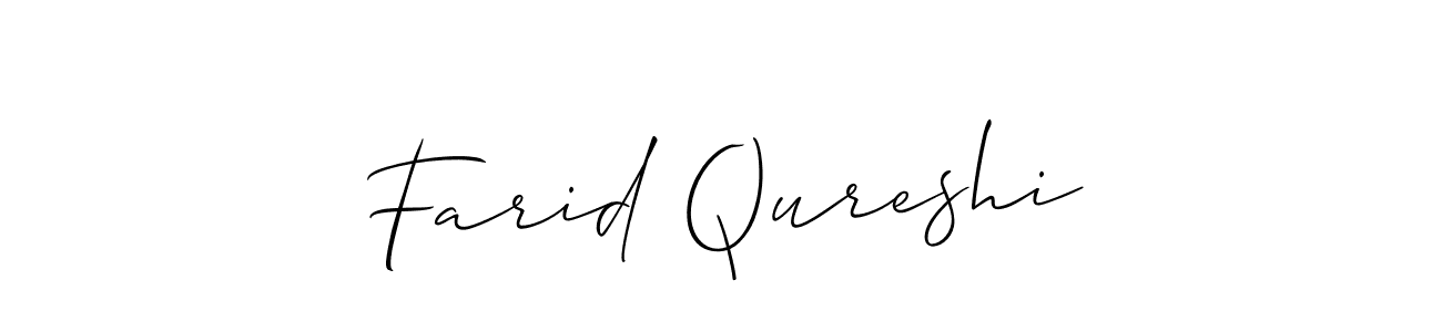 Farid Qureshi stylish signature style. Best Handwritten Sign (Allison_Script) for my name. Handwritten Signature Collection Ideas for my name Farid Qureshi. Farid Qureshi signature style 2 images and pictures png