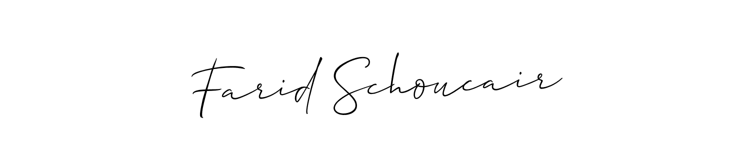 How to make Farid Schoucair signature? Allison_Script is a professional autograph style. Create handwritten signature for Farid Schoucair name. Farid Schoucair signature style 2 images and pictures png