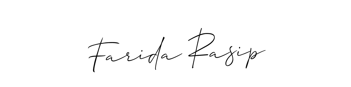 You can use this online signature creator to create a handwritten signature for the name Farida Rasip. This is the best online autograph maker. Farida Rasip signature style 2 images and pictures png