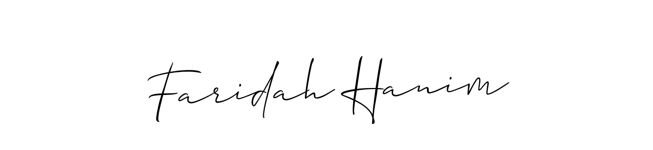 You can use this online signature creator to create a handwritten signature for the name Faridah Hanim. This is the best online autograph maker. Faridah Hanim signature style 2 images and pictures png