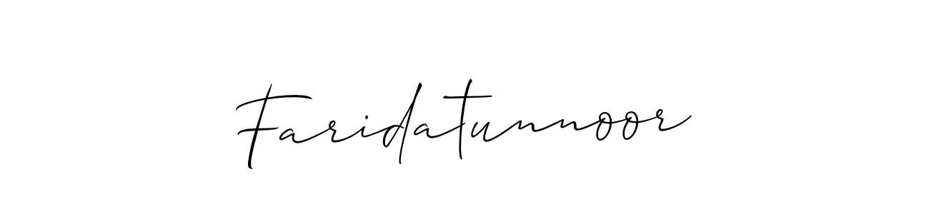 How to Draw Faridatunnoor signature style? Allison_Script is a latest design signature styles for name Faridatunnoor. Faridatunnoor signature style 2 images and pictures png