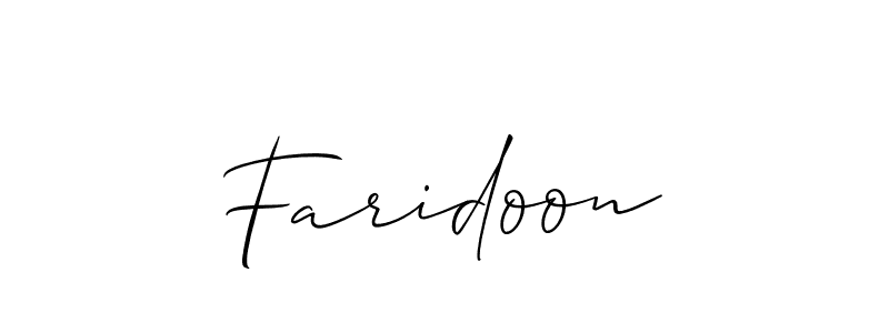 How to make Faridoon name signature. Use Allison_Script style for creating short signs online. This is the latest handwritten sign. Faridoon signature style 2 images and pictures png