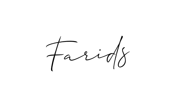 Best and Professional Signature Style for Farids. Allison_Script Best Signature Style Collection. Farids signature style 2 images and pictures png