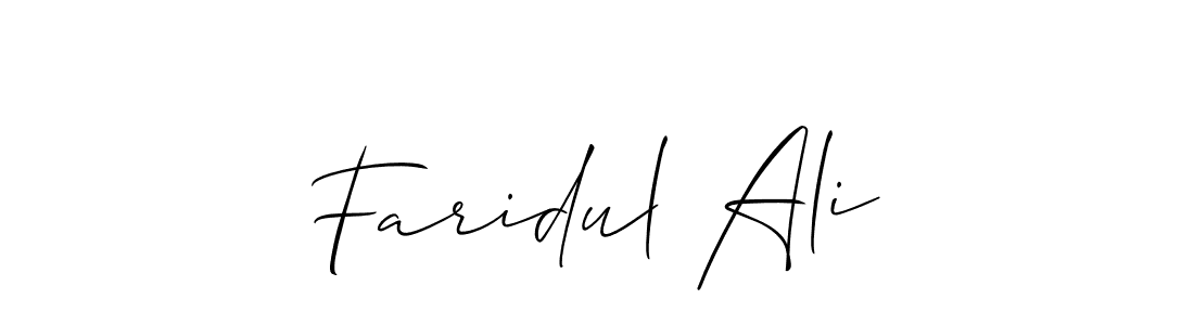 Design your own signature with our free online signature maker. With this signature software, you can create a handwritten (Allison_Script) signature for name Faridul Ali. Faridul Ali signature style 2 images and pictures png
