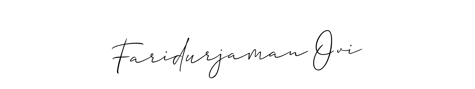 Also we have Faridurjaman Ovi name is the best signature style. Create professional handwritten signature collection using Allison_Script autograph style. Faridurjaman Ovi signature style 2 images and pictures png