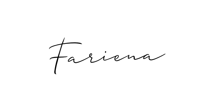 Fariena stylish signature style. Best Handwritten Sign (Allison_Script) for my name. Handwritten Signature Collection Ideas for my name Fariena. Fariena signature style 2 images and pictures png