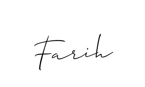 Best and Professional Signature Style for Farih. Allison_Script Best Signature Style Collection. Farih signature style 2 images and pictures png