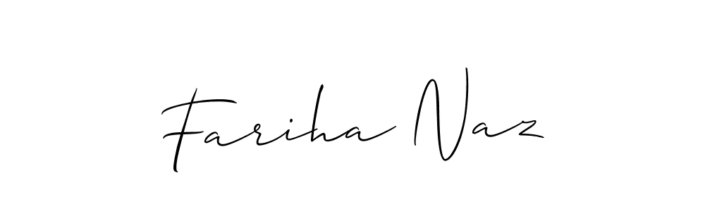 You should practise on your own different ways (Allison_Script) to write your name (Fariha Naz) in signature. don't let someone else do it for you. Fariha Naz signature style 2 images and pictures png