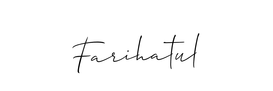 Also You can easily find your signature by using the search form. We will create Farihatul name handwritten signature images for you free of cost using Allison_Script sign style. Farihatul signature style 2 images and pictures png