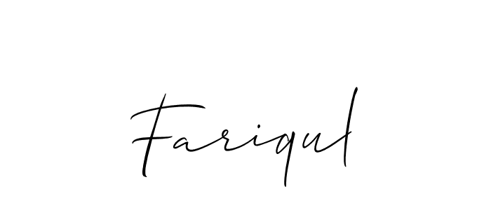 Similarly Allison_Script is the best handwritten signature design. Signature creator online .You can use it as an online autograph creator for name Fariqul. Fariqul signature style 2 images and pictures png