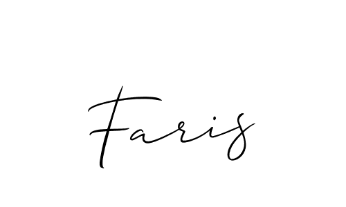 Make a beautiful signature design for name Faris. With this signature (Allison_Script) style, you can create a handwritten signature for free. Faris signature style 2 images and pictures png