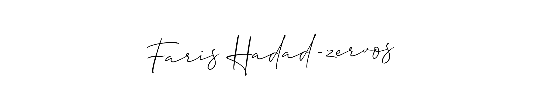 How to make Faris Hadad-zervos signature? Allison_Script is a professional autograph style. Create handwritten signature for Faris Hadad-zervos name. Faris Hadad-zervos signature style 2 images and pictures png