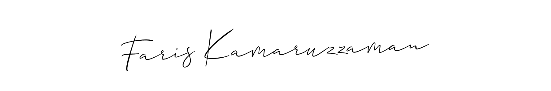 Also we have Faris Kamaruzzaman name is the best signature style. Create professional handwritten signature collection using Allison_Script autograph style. Faris Kamaruzzaman signature style 2 images and pictures png