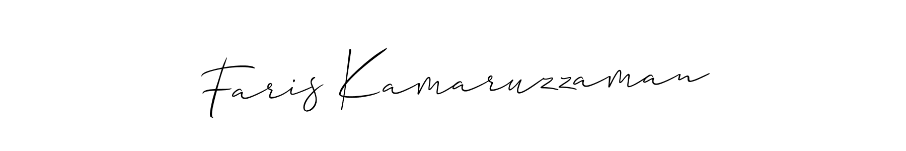 Also we have Faris Kamaruzzaman name is the best signature style. Create professional handwritten signature collection using Allison_Script autograph style. Faris Kamaruzzaman signature style 2 images and pictures png