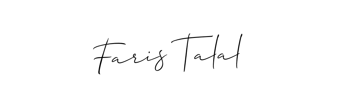 Also we have Faris Talal name is the best signature style. Create professional handwritten signature collection using Allison_Script autograph style. Faris Talal signature style 2 images and pictures png