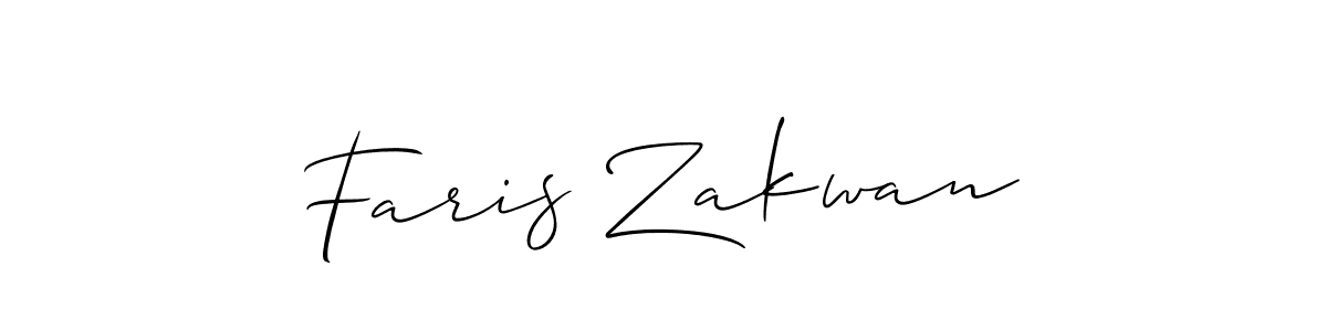 Faris Zakwan stylish signature style. Best Handwritten Sign (Allison_Script) for my name. Handwritten Signature Collection Ideas for my name Faris Zakwan. Faris Zakwan signature style 2 images and pictures png