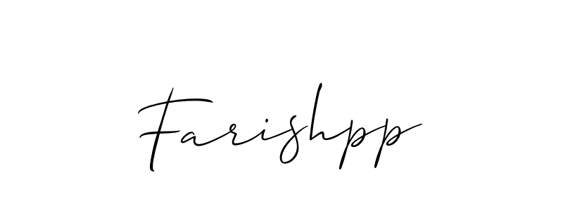 Design your own signature with our free online signature maker. With this signature software, you can create a handwritten (Allison_Script) signature for name Farishpp. Farishpp signature style 2 images and pictures png