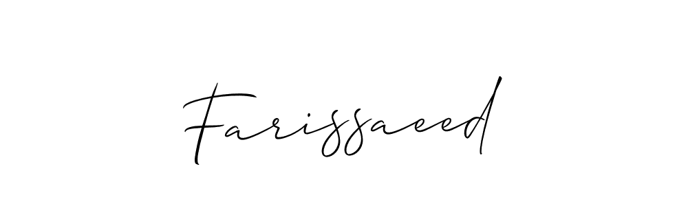 Farissaeed stylish signature style. Best Handwritten Sign (Allison_Script) for my name. Handwritten Signature Collection Ideas for my name Farissaeed. Farissaeed signature style 2 images and pictures png