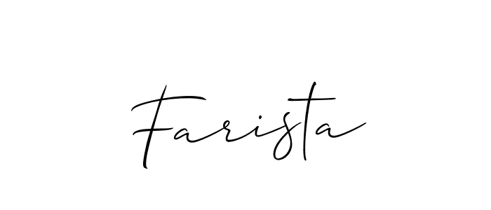 You should practise on your own different ways (Allison_Script) to write your name (Farista) in signature. don't let someone else do it for you. Farista signature style 2 images and pictures png