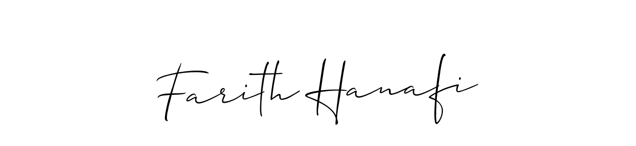 Use a signature maker to create a handwritten signature online. With this signature software, you can design (Allison_Script) your own signature for name Farith Hanafi. Farith Hanafi signature style 2 images and pictures png