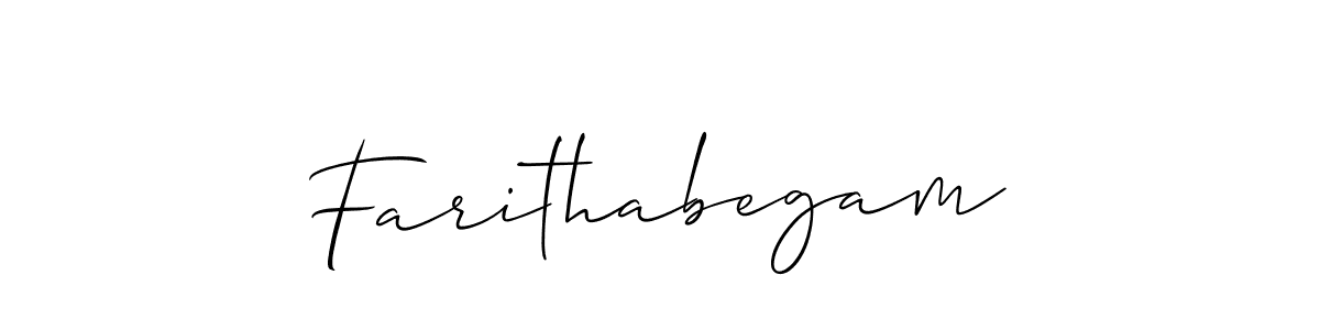 How to make Farithabegam signature? Allison_Script is a professional autograph style. Create handwritten signature for Farithabegam name. Farithabegam signature style 2 images and pictures png