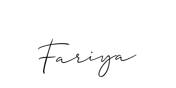 Best and Professional Signature Style for Fariya. Allison_Script Best Signature Style Collection. Fariya signature style 2 images and pictures png