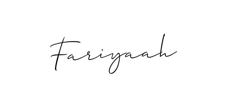 How to Draw Fariyaah signature style? Allison_Script is a latest design signature styles for name Fariyaah. Fariyaah signature style 2 images and pictures png