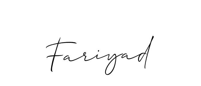 How to make Fariyad signature? Allison_Script is a professional autograph style. Create handwritten signature for Fariyad name. Fariyad signature style 2 images and pictures png
