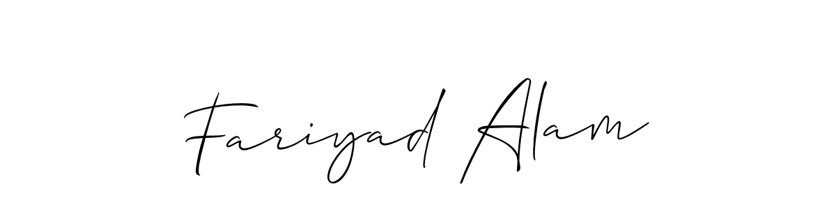 You should practise on your own different ways (Allison_Script) to write your name (Fariyad Alam) in signature. don't let someone else do it for you. Fariyad Alam signature style 2 images and pictures png