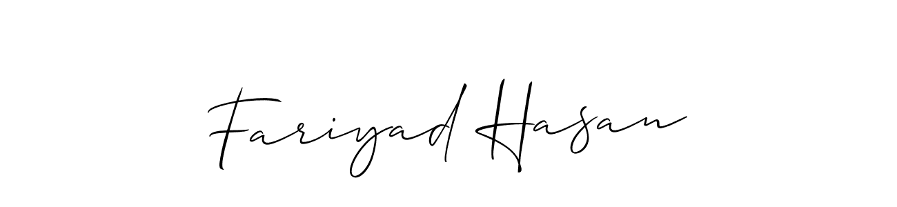 Similarly Allison_Script is the best handwritten signature design. Signature creator online .You can use it as an online autograph creator for name Fariyad Hasan. Fariyad Hasan signature style 2 images and pictures png