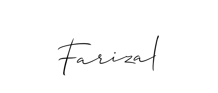 if you are searching for the best signature style for your name Farizal. so please give up your signature search. here we have designed multiple signature styles  using Allison_Script. Farizal signature style 2 images and pictures png