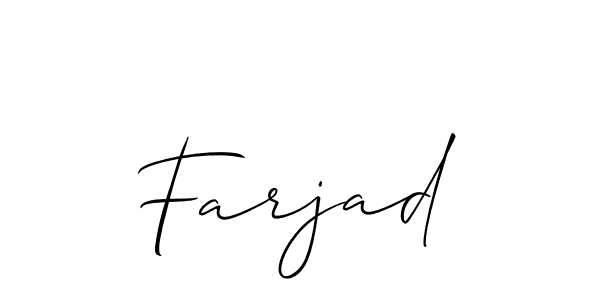 Best and Professional Signature Style for Farjad. Allison_Script Best Signature Style Collection. Farjad signature style 2 images and pictures png