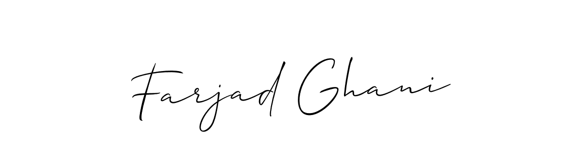 Design your own signature with our free online signature maker. With this signature software, you can create a handwritten (Allison_Script) signature for name Farjad Ghani. Farjad Ghani signature style 2 images and pictures png