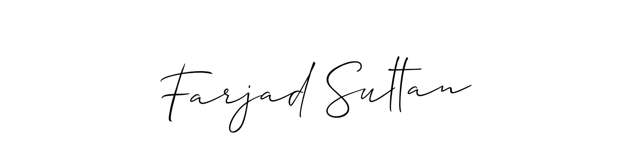 Also we have Farjad Sultan name is the best signature style. Create professional handwritten signature collection using Allison_Script autograph style. Farjad Sultan signature style 2 images and pictures png