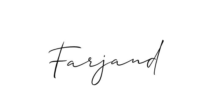 Make a beautiful signature design for name Farjand. Use this online signature maker to create a handwritten signature for free. Farjand signature style 2 images and pictures png