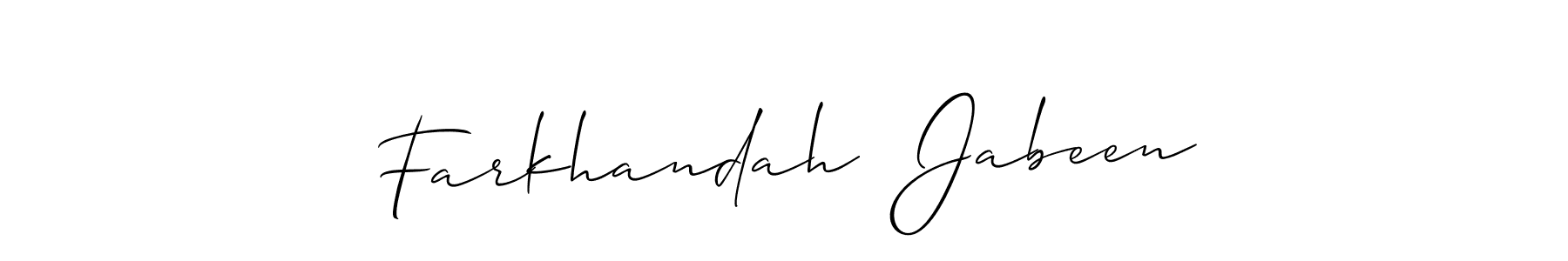 Best and Professional Signature Style for Farkhandah  Jabeen. Allison_Script Best Signature Style Collection. Farkhandah  Jabeen signature style 2 images and pictures png