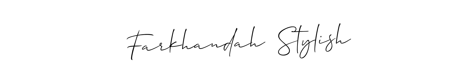 See photos of Farkhandah  Stylish official signature by Spectra . Check more albums & portfolios. Read reviews & check more about Allison_Script font. Farkhandah  Stylish signature style 2 images and pictures png