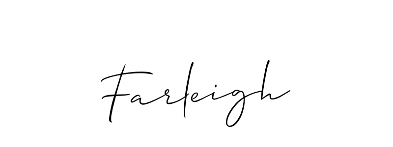 The best way (Allison_Script) to make a short signature is to pick only two or three words in your name. The name Farleigh include a total of six letters. For converting this name. Farleigh signature style 2 images and pictures png