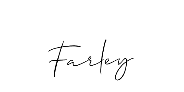 Use a signature maker to create a handwritten signature online. With this signature software, you can design (Allison_Script) your own signature for name Farley. Farley signature style 2 images and pictures png