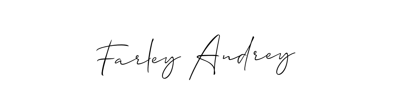 Create a beautiful signature design for name Farley Andrey. With this signature (Allison_Script) fonts, you can make a handwritten signature for free. Farley Andrey signature style 2 images and pictures png