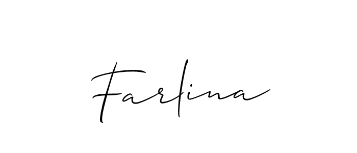 Allison_Script is a professional signature style that is perfect for those who want to add a touch of class to their signature. It is also a great choice for those who want to make their signature more unique. Get Farlina name to fancy signature for free. Farlina signature style 2 images and pictures png