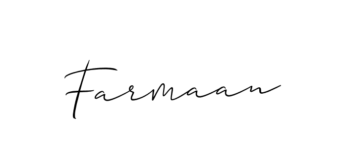 Also we have Farmaan name is the best signature style. Create professional handwritten signature collection using Allison_Script autograph style. Farmaan signature style 2 images and pictures png